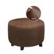 Round Velvet Ottoman Cover Folding Storage Stool Furniture Protector Soft Slipcover with Elastic Bottom Ottoman Cover