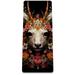 Floral Animal TPE Yoga Mat 32x72 in/80x183 cmx0.8 cm for Home Workout and Exercise - Non-Slip Eco-Friendly Pilates Mat for Yoga Pilates and Stretching - Extra Thick and Durable Yoga