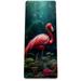 Flamingo TPE Yoga Mat 32x72 in/80x183 cmx0.8 cm - Non-Slip Workout Mat for Exercise Pilates and Fitness with Eco-Friendly Material - Extra Large Thick Yoga Mat for Home Gym and Studio Use