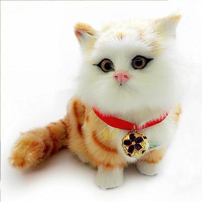 Simulated Cat Doll Ornaments Wholesale Handicrafts Creative Gift Models Will Shake Their Tails And Call Them Chubby