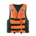 Adults Life Vest Safety Jackets Swim Vest for Adults Adjustable Size Portable Inflatable Snorkel Vest Outdoors Water Rescue Orange Splicing Style