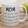 1pc Mother's Day Mugs Gifts For Mom - Giving Me Life Funny Coffee Mug - Best Mom Gifts From Daughter Son Unique Mother's Day Thanksgiving Gift Idea - Good Bday Present For Mother Women - Fun Novelty Mom Mug