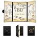 Crenics 80th Birthday Decorations Black and Gold Creative 80th Birthday Guest Book Alternative 80th Birthday Signature Book 18 x 12 inch Great 80th Birthday Gifts for Men or Women