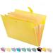 Forvencer Expanding File Folder Banana Cute Folder for Important Documents 5 Pocket Folder Organizer with Labels Accordion Folder Letter Size Paper Organizer Folder Portable for School