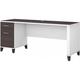 Somerset 72W Computer Desk with Drawers Large PC Laptop Table for Home Office in Ash Gray