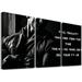 Nawypu - Canvas Quotes Wall Art Black and White Weightlifting Pictures Man Bodybuilding Motivational Inspirational Poster Canvas Stretched Wood Framed Modern 12 x16 X3 Panelss