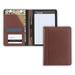 Samsill Contrast Stitch Faux-Leather Portfolio Mini Size Business Professional Padfolio Includes 5 x 8 Inch Writing Pad Brown
