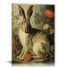 Nawypu Rabbit Vintage Poster Art Print Retro Vintage Animal Wall Art Poster Decor Nature Wall Decor Wildlife Themed. Vintage Inspired Animal Decor (Rabbit)