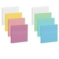 ENLUOM 400 Sheets Colored Transparent Sticky Notes - 3 x 3 in Translucent Sticky Notes Pastel Clear Waterproof Self-Sticky Notes See Through Sticky Notes Aesthetic Office School Supplies (8 Pads)