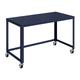 Space Solutions Ready-to-Assemble 48-inch Wide Mobile Metal Desk for Home Office Navy