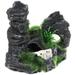 Pavilion to Avoid Tree Hole Aquarium Decorations Fish Tank Mountain View Stone Rock Hideaway Plant Betta Resin 5 Pieces