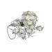 Artificial Wedding Bouquet Ramo De Boda Artificial Wedding Bouquet White Wedding Bouquet Round Wedding Bouquet 3600 (White Silver)