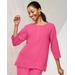 Draper's & Damon's Women's Easy Breezy Tunic - Pink - 3X - Womens