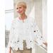 Draper's & Damon's Women's Floral Lace Cut-Out Jacket - White - S