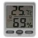 High-Accuracy Indoor/Outdoor Room Thermometer with Large Screen - Comfort Level Indicator 24-Hour Record ABS Aluminium
