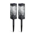 VIVAWM 2PCS Hollowed Out Solar Meadow Lights Leaf Hollowed Out Solar Meadow Lights Ground Inserted Lights Add Gloss To The Courtyard Warm And White Light
