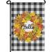 YCHII Happy Fall Y all Welcome Garden Flag Double Sided Yard Flags Pumpkin Sunflower Autumn Leaves and Gnome Seasonal Thanksgiving Garden Flags for Outside Outdoor Holiday Lawn Banners