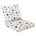 Outdoor Deep Seat Cushion Set 24 x 24 Doodle Cute Star Seamless Pattern Colorful Background Festive Stars Deep Seat Back Cushion Fade Resistant Lounge Chair Sofa Cushion Patio Furniture Cushion