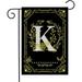 Monogram G Garden Flag Initial Outdoor Flags Letter G Flags for Front Yard Porch Lawn Outside Seasonal Garden Flags Double Sided