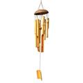 Handmade Wind Chimes with 6 Bamboo Bell Tubes Bamboo Wind Chimes with Coconut Wood Top Outdoor Wooden Chimes Garden Decor