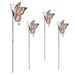 DIINOR 4 Pack Butterfly Garden Stakes Decor Metal Yard Art Fairy Butterfly Ornaments Memorial Gifts for Patio Lawn Outdoor Decorative 24.8Inch (Butterfly 4)