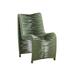 Benjara Hale 30 Inch Outdoor Patio Accent Chair Rattan Plastic Frame Olive Green