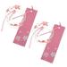 2 Pcs Wind Chimes Cherry Blossoms Ornament Pink Glass