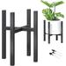 Metal Adjustable Plant Stand 8 to 12 Inches Heavy Duty planters Shelf for Multiple Plant Single Flower Pots Holder for Indoor and Outdoor(Black)