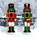 Gisafai 2 Pcs Large AIF4 Christmas Black Nutcracker Yard 28 Inch African American Nutcracker Outdoor Yard Decor with Stakes Soldier Christmas Lawn for Garden Walkway Winter Holiday Party