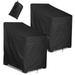 Outdoor Chair Covers 2 AIF4 Pack ALSTER Patio Chair Covers Durable and Waterproof Black Furniture Covers for Lounge Deep Seat Rain Snow Dust Wind-Proof (25 L x 25 W x 47 H)