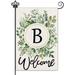 YCHII Beauty Monogram Letter D Fall Garden Flag Small Vertical Double sided Personalized Letter Garden Flag Fall Courtyard House Welcome Flag Beautiful Flowers Elegant Black Last Name Initial