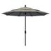 California Umbrella 11 Rd. Alum/Fiberglass Rib Patio Umb Crank Lift/Collar Tilt Dbl Wind Vent Black Finish Sunbrella Fabric Spectrum Dove