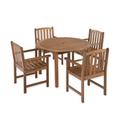 Plow & Hearth Lancaster Round Table Set Round Table and 4 Chairs