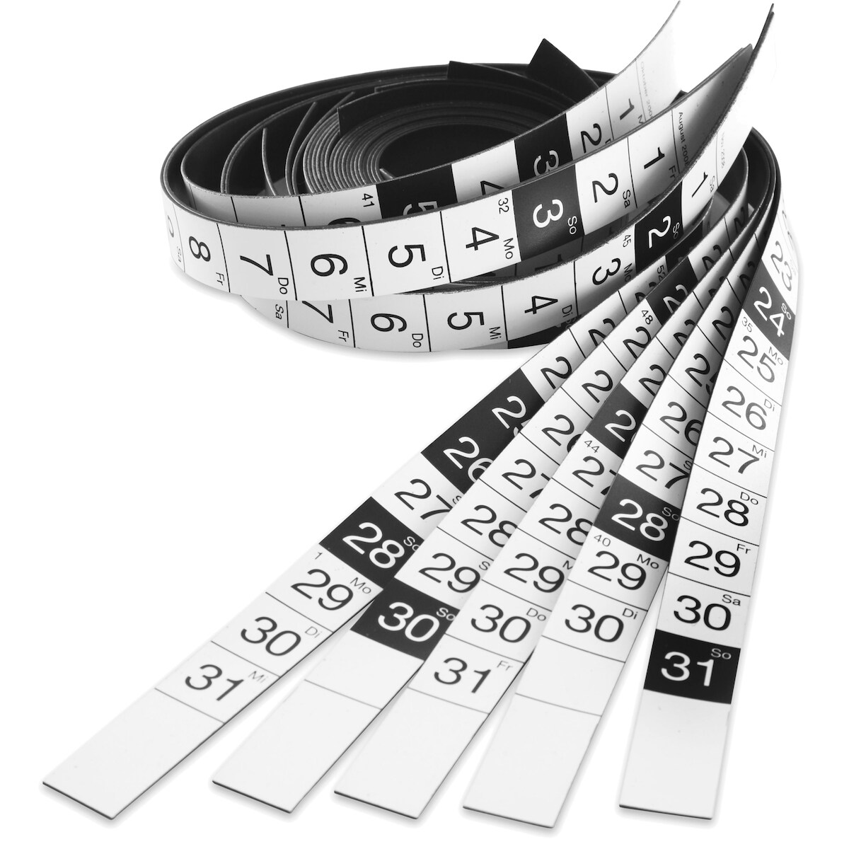 Magnetoplan Kalenderstreifen Kalendarium magnetisch Jahr 2024 - 1200x900mm - 12 Streifen - 1-31 inklusive Wochentage Image