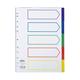 Concord Subject Dividers Polypropylene Europunched 5-Part A4 - 06801