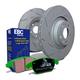 EBC Brakes Ultimax Slotted Discs and Greenstuff Pads Kit - Rear - Solid 240x11mm - TRW Caliper