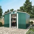 8ft x 8ft Metal Garden Shed Garden Storage with Free Base Foundation