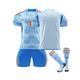(XS(160-165CM)) Spain 2022/23 Away Jersey Spain Team Jersey Soccer T-Shirt Shorts Kits Football 3-Pieces Sets
