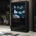 Modern Sideboard Display Cabinet Cupboard TV Stand Black Gloss Doors