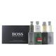 Hugo Boss 2 x Boss Bottled 5ml Eau de Toilette, Hugo Man 5ml Eau de Toilette and BossThe Scent 5ml Eau de Toilette Miniature Gift Set for Men