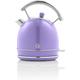 (Purple) Swan Retro 1.8 Litre Dome Kettle, Black, Fast Boil, 3KW, 360-Degree Rotational Base, Stainless Steel, SK14630BN