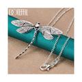 (White, 60cm) 925 Sterling Silver 40-75cm Chain Big Dragonfly Pendant Necklace For Women Wedding Engagement Party Jewelry