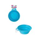 Portable Collapsable Dog Travel Bowl Pet Water Dish Pink Green Blue Large