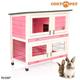 Rabbit Hutch 3ft by Cozy Pet Pink Guinea Pig Hutches Run Ferret RH06P