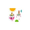 Bright Starts, Bounce Bounce Baby 2-in-1 Activity Center Jumper and Table - Playful Palms with 7 Interactive Toys, Adjustable Height, Storage Bag,