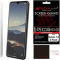 [3 Pack] TECHGEAR Screen Protectors for Nokia 7.2, CLEAR LCD Film Screen Protectors Cover Guards Compatible with Nokia 7.2