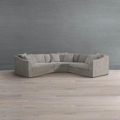 Pippa 3-pc. Loveseat Sectional - Claypot Velvet - Frontgate
