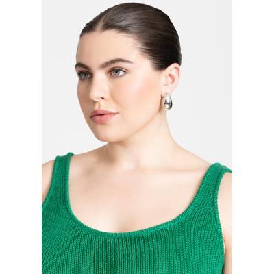 Plus Size Women's Teardrop Stud by ELOQUII in Silver (Size NO SIZE)