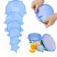 6/12pcs Reusable Silicone Stretch Lids For Food Bowls - Multifunctional Fruit And Vegetable Fresh-keeping Cover