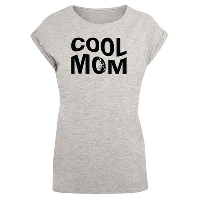 T-Shirt MERCHCODE "Merchcode Damen Ladies Mothers Day - Cool mom T-Shirt" Gr. L, grau (heathergrey) Herren Shirts